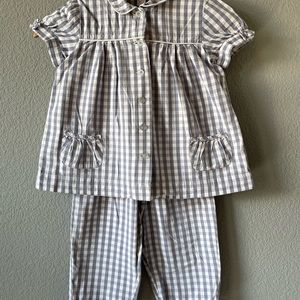 Cyrillus PARIS cotton cropped pajama set, GIRLS' SIZE 8a/126 cm